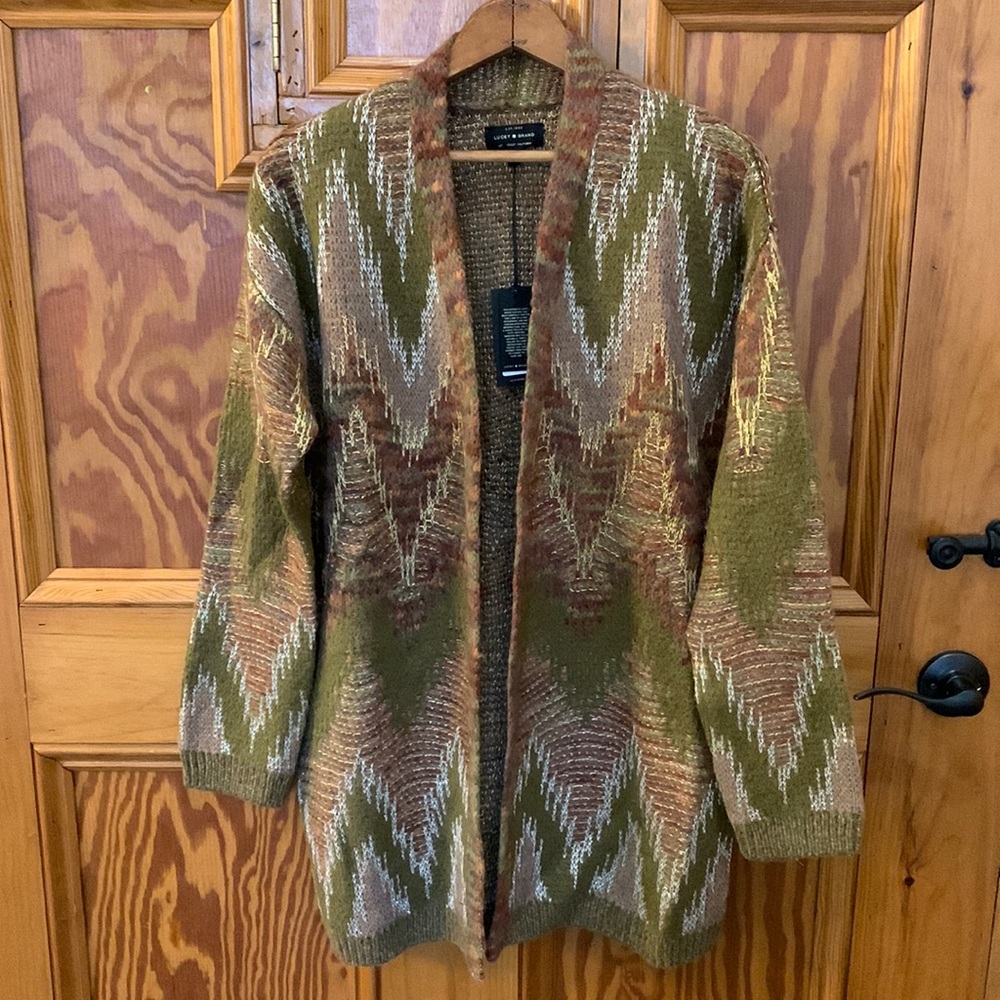 NWT Lucky Brand drape front knit sweater size M - Picture 1 of 6